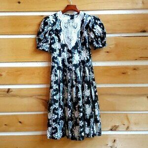 Gunne Sax Jessica McClintock Vintage Short Sleeve Sz. 8 Zippered Dress